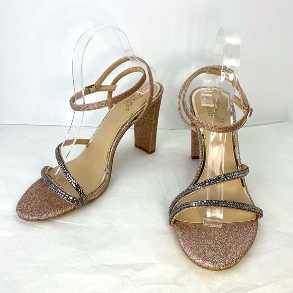 Jewel Badgley Mischka Shoes - New Jewel Badgley Mischka Embellished
Heeled Sandals Rose Gold, 11M sparkly
NWOB